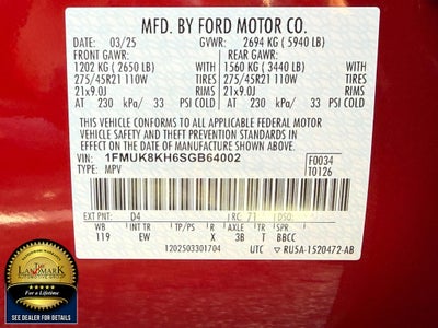 2025 Ford Explorer ST-Line 4WD