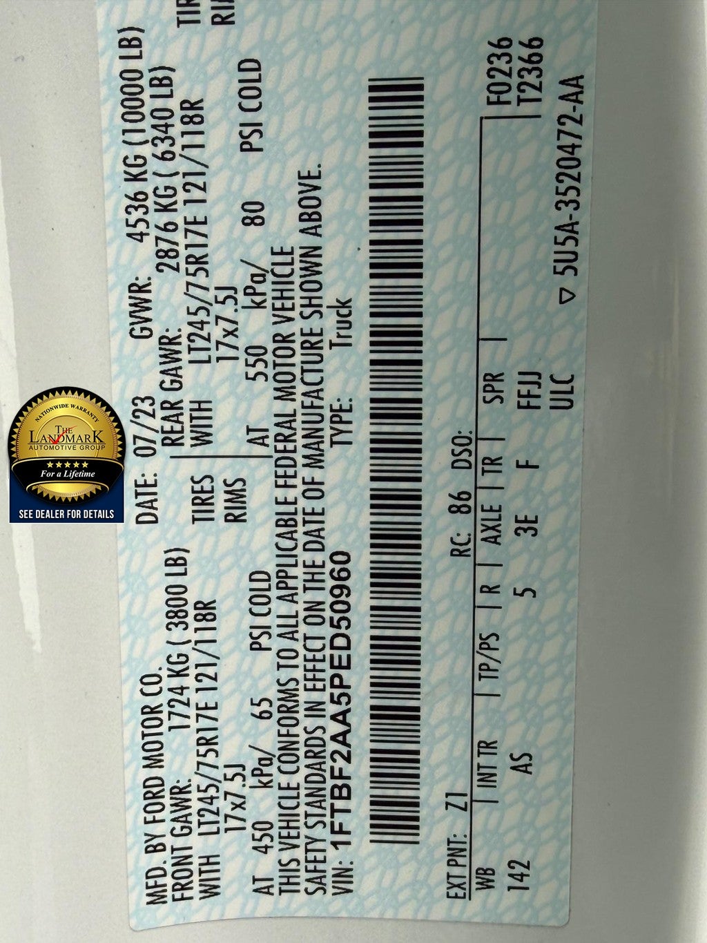 2023 Ford Super Duty F-250 SRW XL 2WD Reg Cab 8' Box