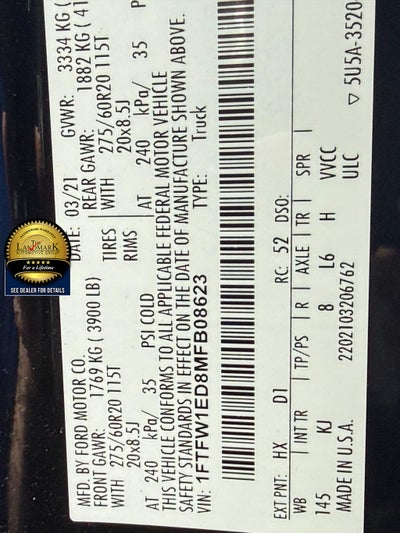 2021 Ford F-150 King Ranch 4WD SuperCrew 5.5' Box