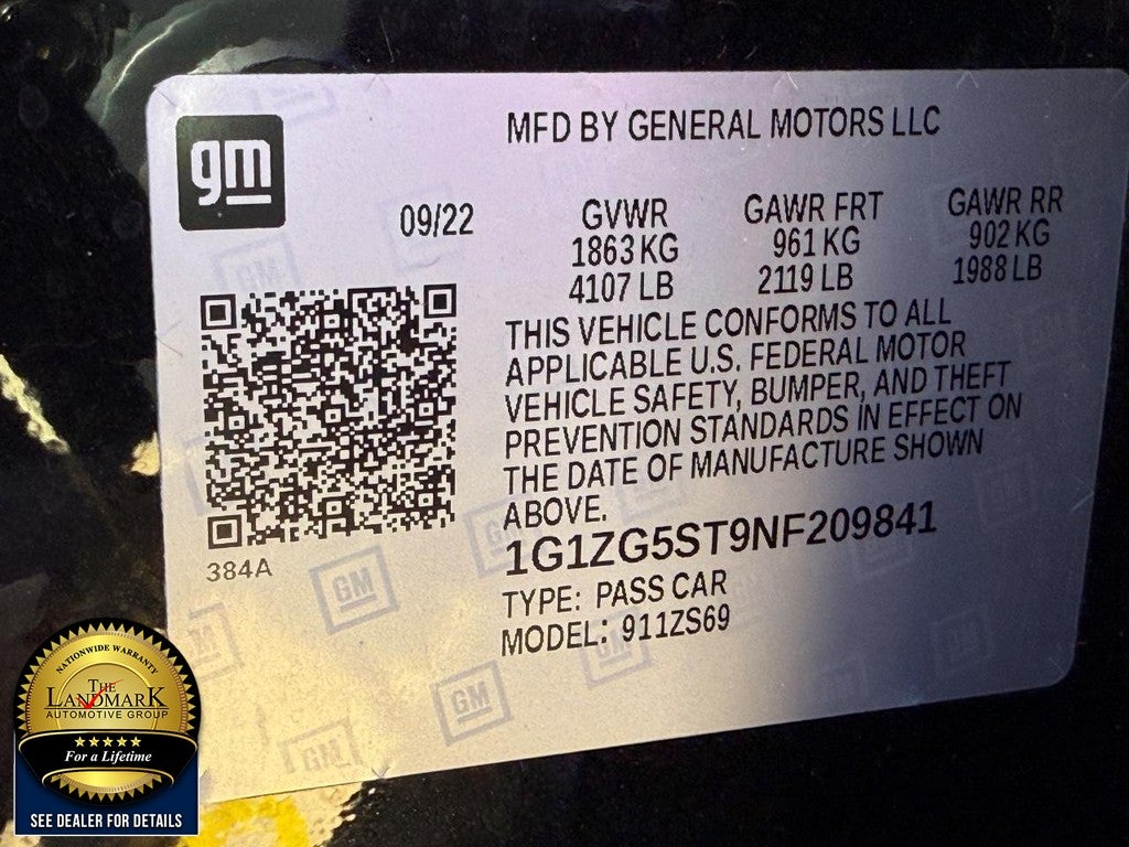 2022 Chevrolet Malibu 4dr Sdn RS