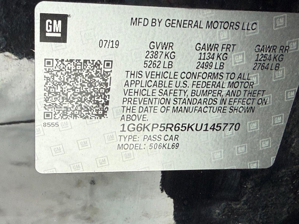 2019 Cadillac CT6 4dr Sdn 3.0L Turbo Sport AWD