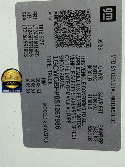 2025 Chevrolet Express Cargo Van RWD 2500 155"