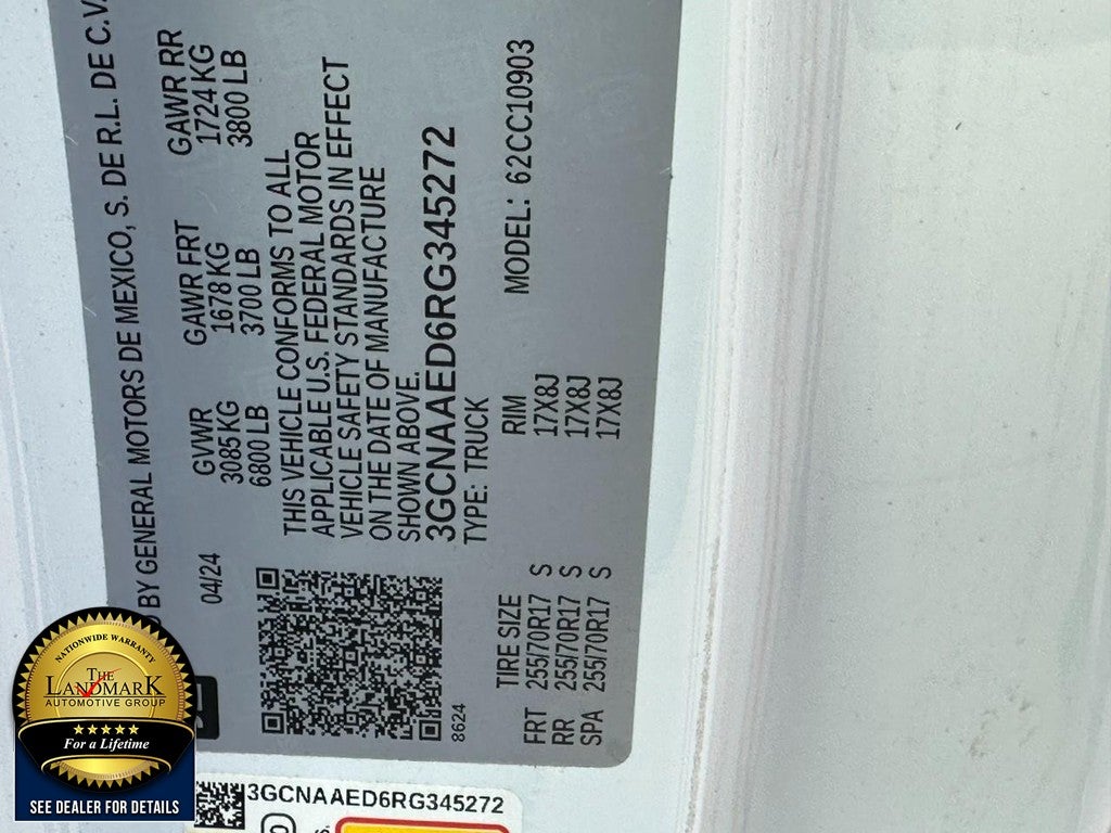 2024 Chevrolet Silverado 1500 2WD Reg Cab 140" Work Truck